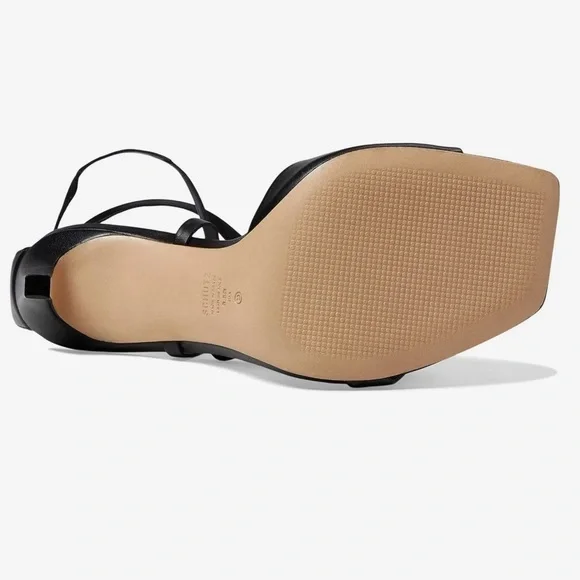 Schutz Bryce Ankle Wrap Sandal in Black - Picture 5 of 5